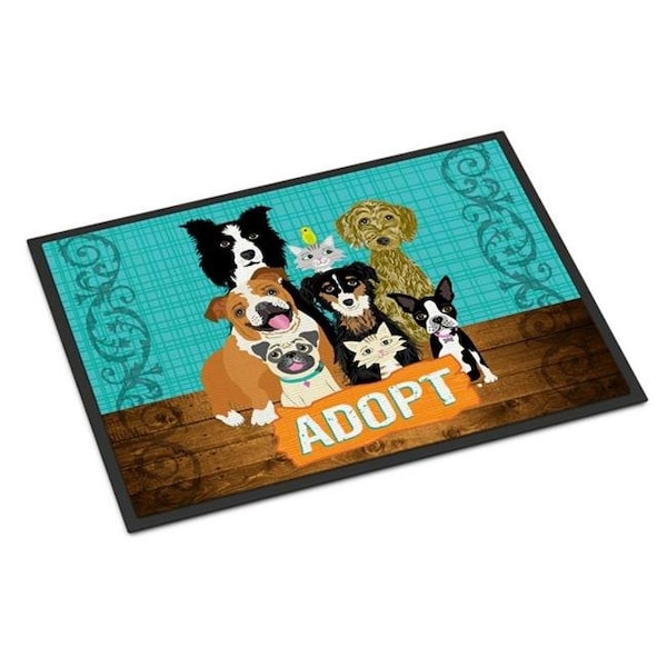 Carolines Treasures Carolines Treasures VHA3007JMAT Adopt Pets Adoption Indoor or Outdoor Mat; 24 x 36 in. VHA3007JMAT - main